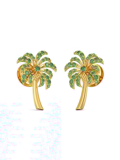 Buy Joyalukkas 22k Gold Palm Tree Stud Earrings for Women Online