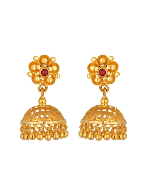Joyalukkas 22k Yellow Gold Floral Chandelier Jhumki Earrings for Women-picture-41