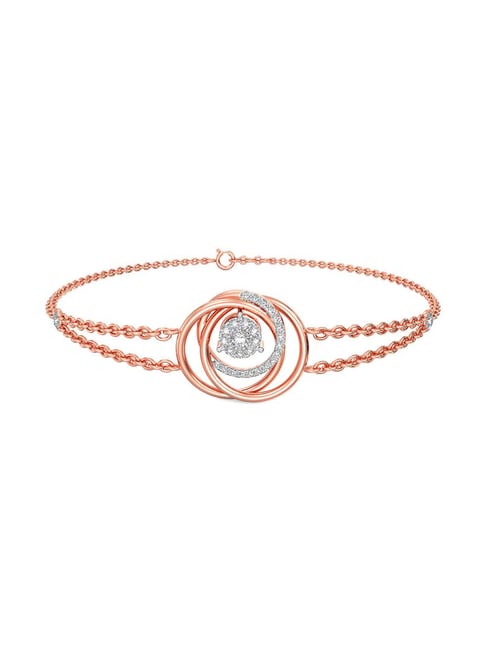 Joyalukkas 18k Rose Gold & Diamond Floral Bracelet for Women