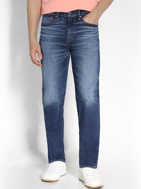 American Eagle Blue Straight Fit Jeans-picture-26