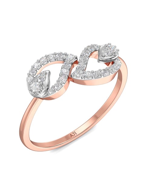 Buy Joyalukkas 18k Rose Gold Diamond Leaf-shaped Ring for Women