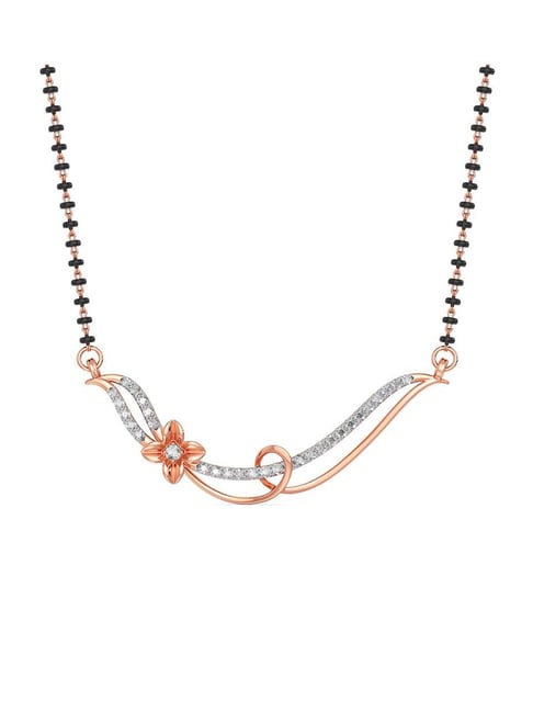 Joyalukkas 18k Rose Gold & Diamond Floral Mangalsutra for Women