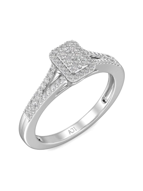 Joyalukkas 18k White Gold Diamond Ring for Women