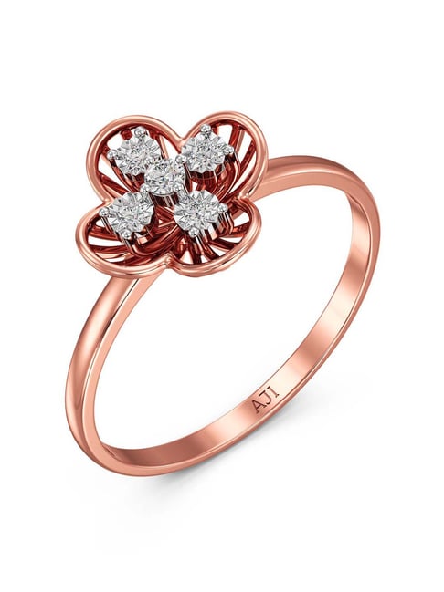 Buy Joyalukkas 18k Rose Gold Diamond Ring for Women Online At