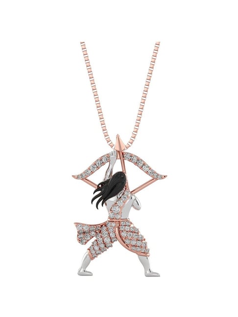 Joyalukkas 18k Rose Gold Diamond Shri Ram Chain Pendant for Men