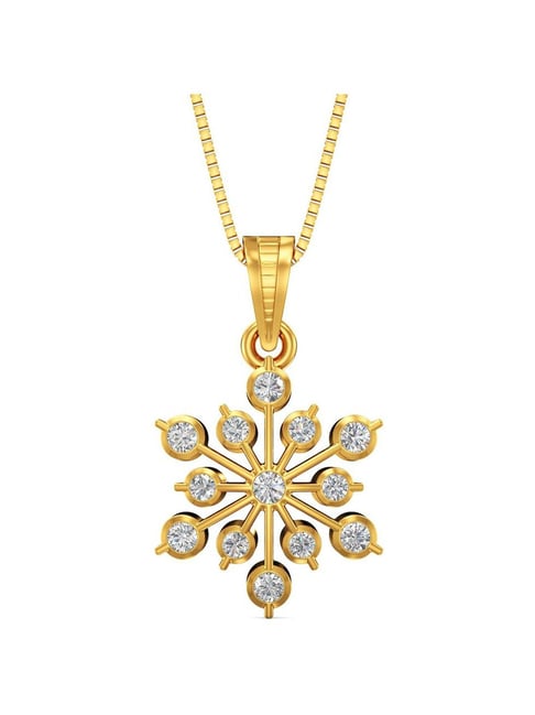 Gold Diamond Pendant White Gold Fine Chain Necklace Joyalukkas 22k