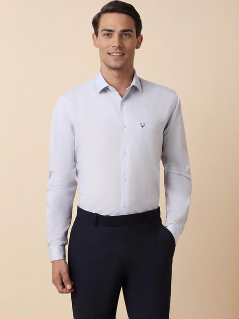 Allen Solly Blue Slim Fit Printed Shirt-picture-25