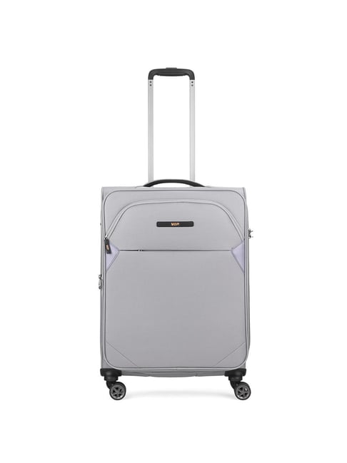 VIP Grey 8 Wheels Medium Soft Cabin Trolley Bag 42.5 cm-picture-41