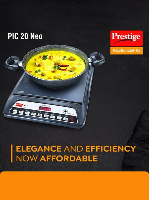 Prestige PIC 20 Neo Black Glass Induction Cooktop 1600W