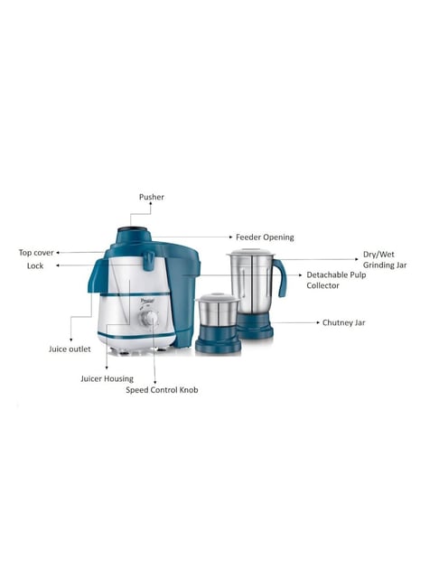Buy Prestige Breeze Blue 500W Mixer Grinder With Stainless Steel