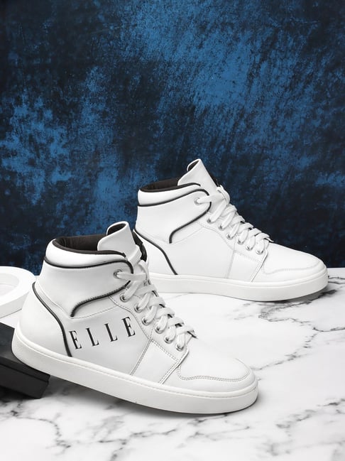 Buy Elle Women's White Ankle High Sneakers for Women at Best Price