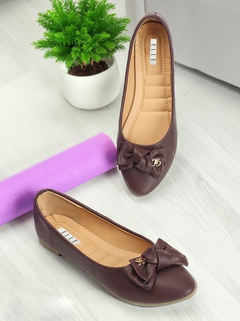 Ballet Flats New Look Tan Shoes Buy Elle Women's Wine Flat Ballets - Main Image