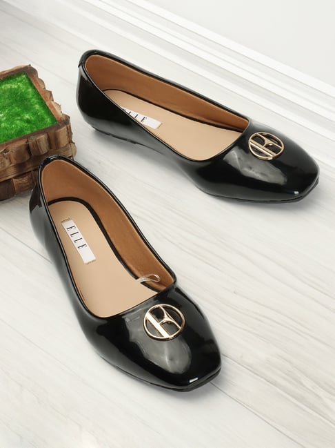 Elle Women's Black Flat Ballets-picture-20