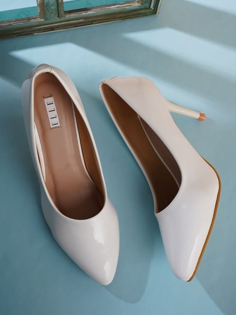Elle Women's White Stiletto Pumps