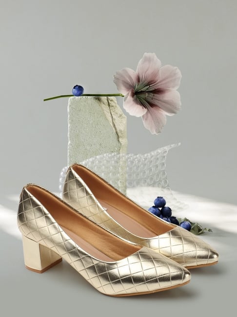 Buy Elle Women's Gold Casual Pumps for Women at Best Price Tata CLiQ
