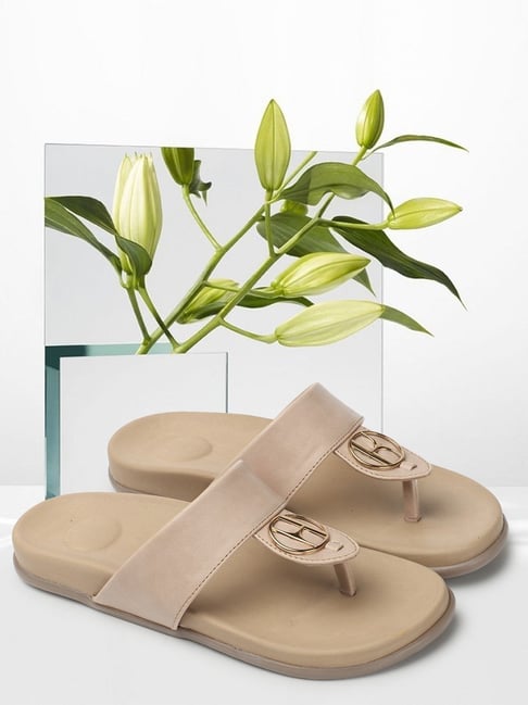 Elle Women's Beige Thong Sandals-picture-45