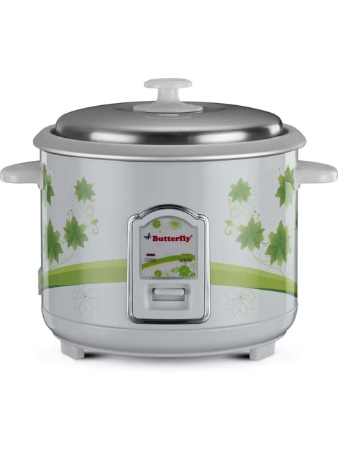Butterfly Green Alloy &amp; Plastic Jade Electric Rice Cooker