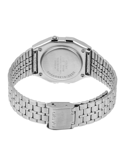 Casio Vintage A159WA-N1DF Black Digital Dial Silver Stainless Steel Band  D338