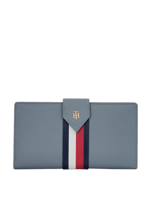 TOMMY HILFIGER Daniella Powder Blue Logo Bi-Fold Wallet For Women-picture-12