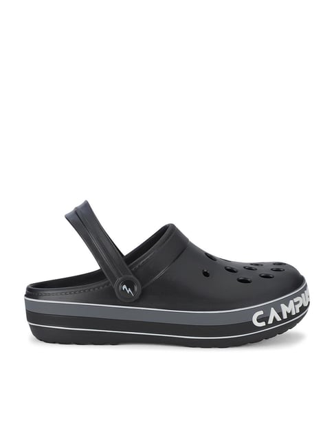 Campus Men's GC-4007A Black Back Strap Clogs