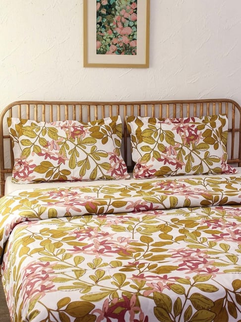 House This Moringa Floral Multicolor 180 TC Cotton Single Dohar