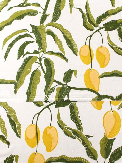 House This Amra White & Yellow Cotton Dohar Cover