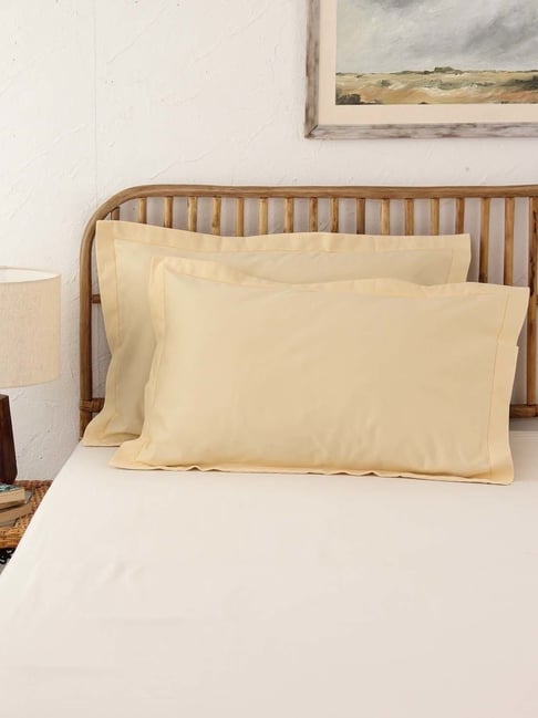 House This Ginger Beige Cotton 600 TC Pillows - Set of 2-picture-46