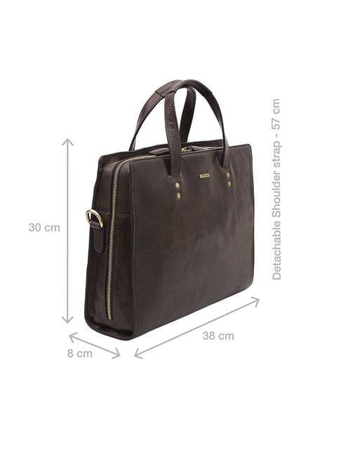 Hidesign La Plata 03 Large Mens Laptop Bag Dark Brown