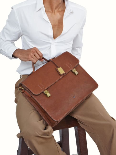 Leather office bags for mens hidesign best sale