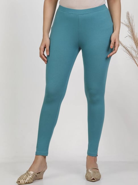 W Blue Cotton Leggings