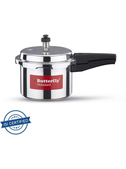 Butterfly Silver Alloy & Plastic Standard Pressure Cooker (5 L)