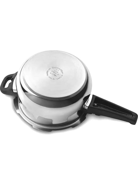 Butterfly Silver Stainless Steel Pressure Cooker With Extra Glass Lid (2 L)