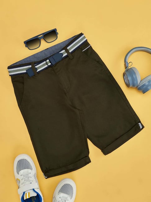 Pantaloons Junior Kids Cedar Green Regular Fit Shorts-picture-43