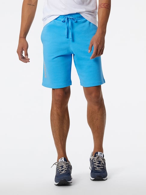 New Balance Royal Blue Comfort Fit Cotton Sports Shorts-picture-23