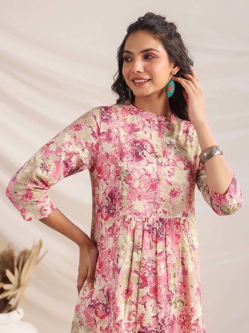 yoli & otis JAANA Dress〔blush〕 5y Buy Janasya Pink Cotton Floral Print A-Line Dress for Women Online