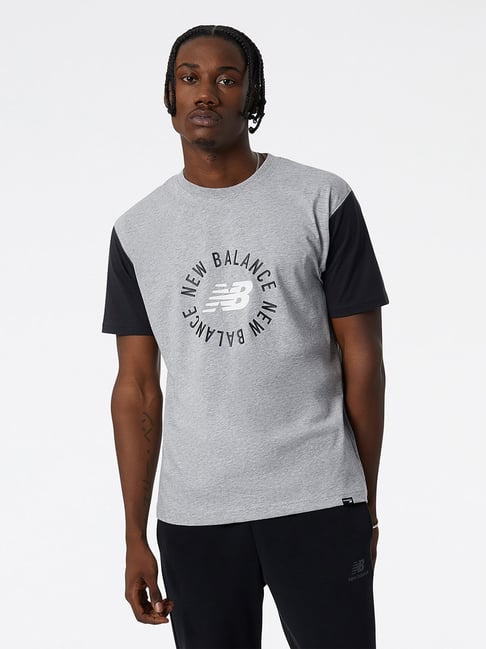 New balance grey t shirt on sale