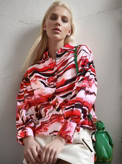 Rare Red & White Printed Shirt-picture-19