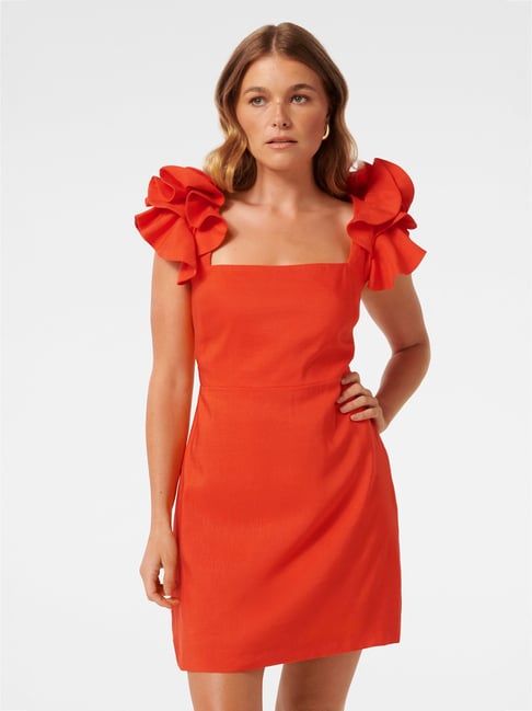 Forever New Mackenzie Petite Ruffle Sleeve Mini Dress