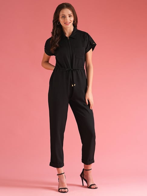 Globus Black Midi Jumpsuit