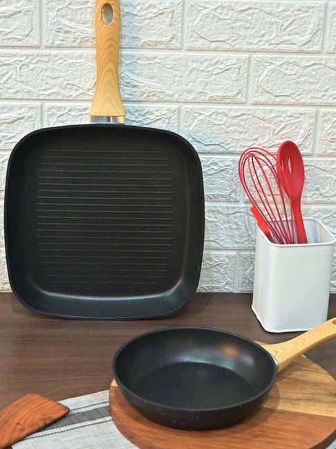 Femora Black Forged Aluminum Non-Stick 2-Piece Cookware Set