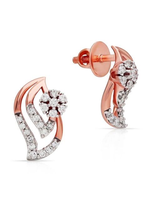 Buy Malabar Gold and Diamonds 18k Diamond Rose Gold Stud Earrings