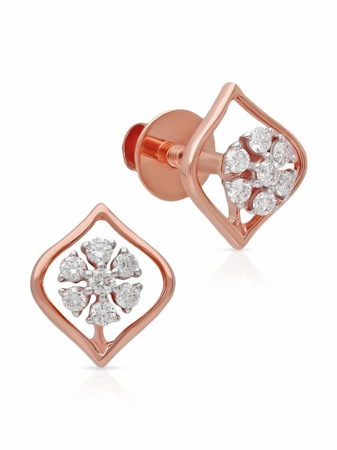 Buy Malabar Gold and Diamonds 18k Diamond Rose Gold Stud Earrings