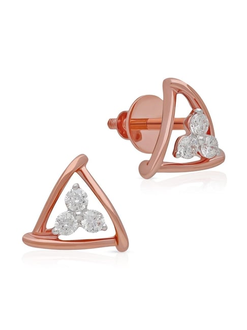 Buy Malabar Gold and Diamonds 18k Diamond Rose Gold Stud Earrings