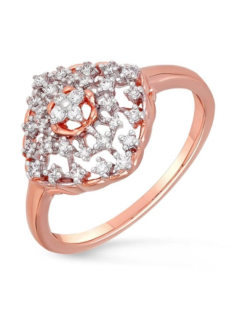 Malabar Gold and Diamonds 18k IGI Certified Diamond Rose Gold Ring for Women