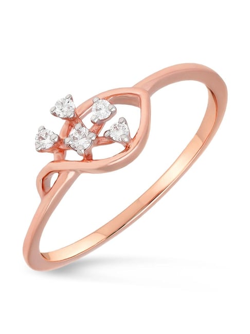 Malabar Gold and Diamonds 18k IGI Certified Diamond Rose Gold Ring for Women