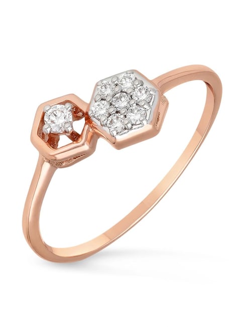 Malabar Gold and Diamonds 18k IGI Certified Diamond Rose Gold Ring for Women