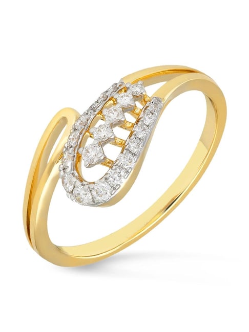 Malabar Gold and Diamonds 18k IGI Certified Diamond Yellow Gold Ring for Women