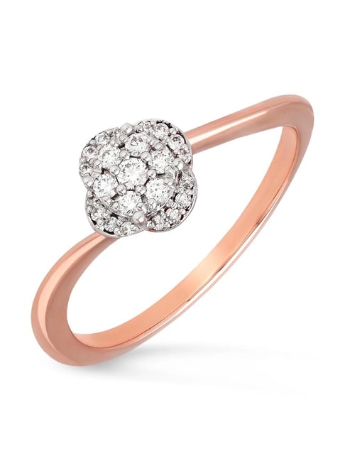 Malabar Gold and Diamonds 18k IGI Certified Diamond Rose Gold Ring for Women