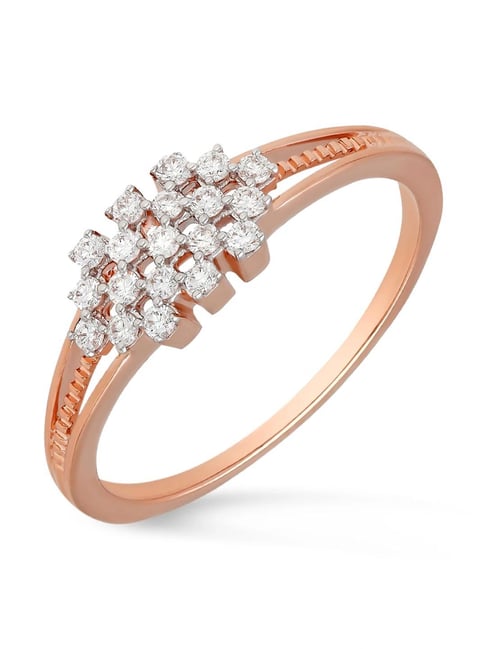 Malabar Gold and Diamonds 18k IGI Certified Diamond Rose Gold Ring for Women