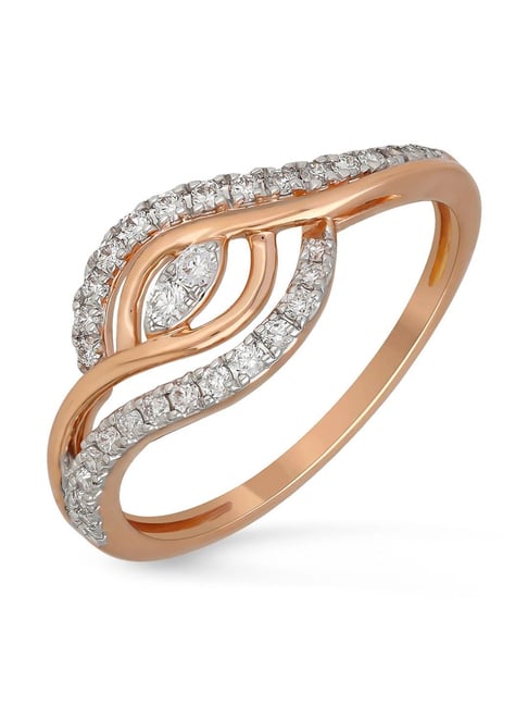 Malabar Gold and Diamonds 18k IGI Certified Diamond Rose Gold Ring for Women